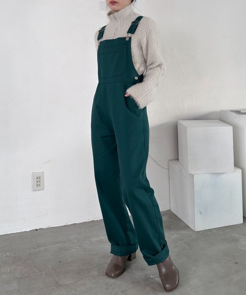 EPIMI E'PIMMY(エピミエピミー)の「カラーデニムオーバーサロペット(サロペット/オーバーオール・レディース・ブラック/オフホワイト/ネイビー/モカ/グリーン/ピンク・MEDIUM)」の17枚目の写真