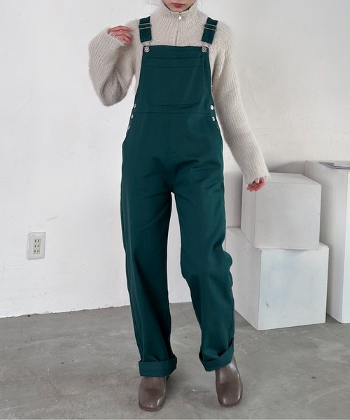 EPIMI E'PIMMY(エピミエピミー)の「カラーデニムオーバーサロペット(サロペット/オーバーオール・レディース・ブラック/オフホワイト/ネイビー/モカ/グリーン/ピンク・MEDIUM)」の18枚目の写真