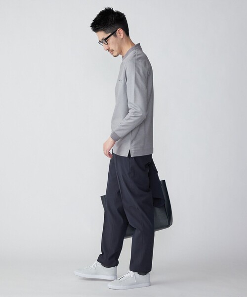 SHIPS（シップス）の「*SHIPS:〈抗菌・防臭加工〉テレワーク ビズ 鹿の子 クルーネック ポケット Tシャツ(ロンT)（Tシャツ/カットソー・メンズ・グレー/ナチュラル/ベージュ/ロイヤルブルー・SMALL/MEDIUM/LARGE/X-LARGE/XX-LARGE）」の10枚目の写真