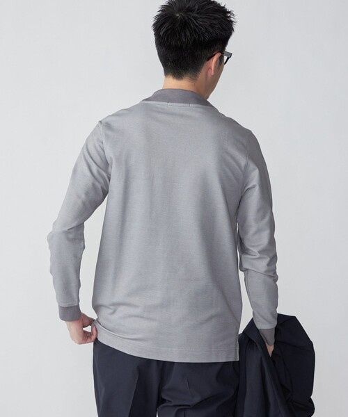 SHIPS（シップス）の「*SHIPS:〈抗菌・防臭加工〉テレワーク ビズ 鹿の子 クルーネック ポケット Tシャツ(ロンT)（Tシャツ/カットソー・メンズ・グレー/ナチュラル/ベージュ/ロイヤルブルー・SMALL/MEDIUM/LARGE/X-LARGE/XX-LARGE）」の15枚目の写真