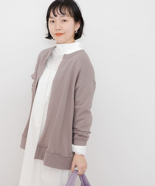 URBAN RESEARCH Sonny Label（アーバンリサーチサニーレーベル）の「スウェットカーディガン（カーディガン/ボレロ・レディース・ブラック/ベージュ系その他/ライトグレー/ミント・FREE）」の12枚目の写真