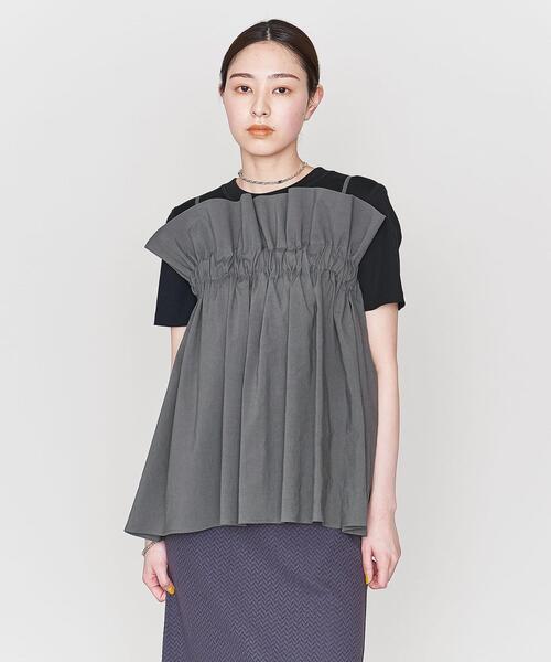 ASTRAET（アストラット）の「＜ASTRAET＞LI/CEL フリルトップ キャミソール（キャミソール・レディース・グレー/ナチュラル・FREE）」の2枚目の写真