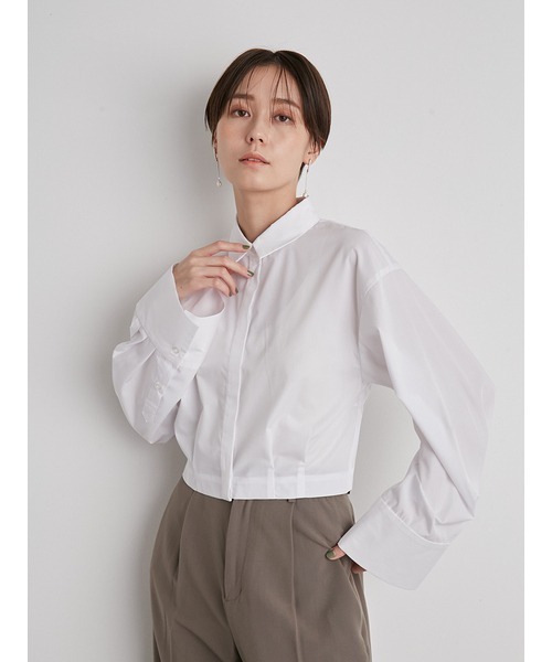 emmi（エミ）の「【emmi atelier】ワイドスリーブ短丈シャツ