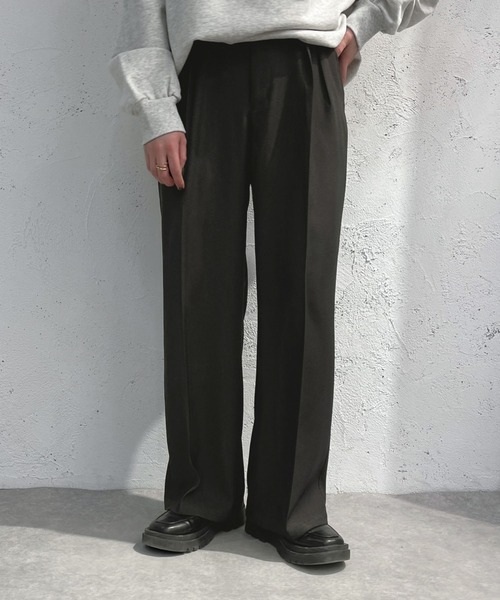 apres jour mignon（アプレジュールミニョン）の「ワイドストレートパンツ【ZOZOTOWN限定アイテム】（スラックス・レディース・チャコールグレー/ブラウン系その他/ネイビー/アイボリー・SMALL/MEDIUM/X-LARGE）」の20枚目の写真