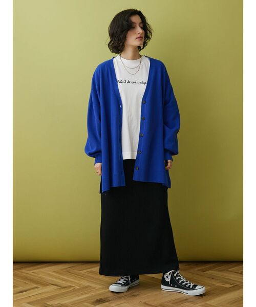 CRAFT STANDARD BOUTIQUE(クラフトスタンダードブティック)の「PointモックネックロンTee(Tシャツ/カットソー・レディース・グリーン/ブラック・FREE)」の8枚目の写真