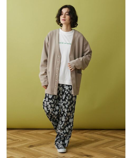 CRAFT STANDARD BOUTIQUE(クラフトスタンダードブティック)の「PointモックネックロンTee(Tシャツ/カットソー・レディース・グリーン/ブラック・FREE)」の18枚目の写真