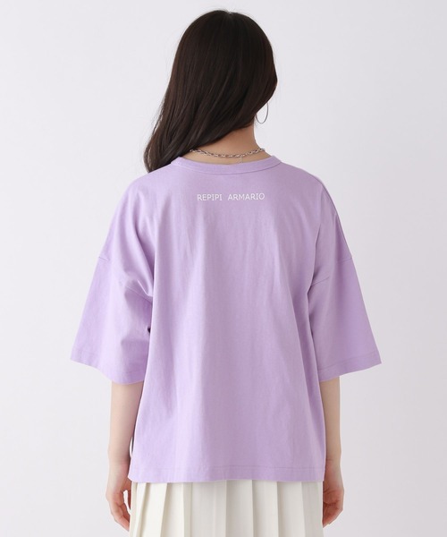 repipi armario（レピピ アルマリオ）の「【champion/チャンピオン×repipi】カレッジロゴワイドT（Tシャツ/カットソー・キッズ・パープル/アイボリー/オートミール/スミクロ/イエロー系/ブルーグリーン・SMALL/MEDIUM/LARGE）」の11枚目の写真