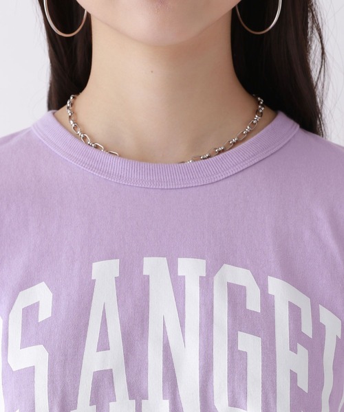 repipi armario（レピピ アルマリオ）の「【champion/チャンピオン×repipi】カレッジロゴワイドT（Tシャツ/カットソー・キッズ・パープル/アイボリー/オートミール/スミクロ/イエロー系/ブルーグリーン・SMALL/MEDIUM/LARGE）」の8枚目の写真