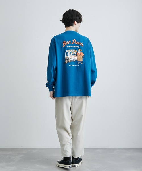 JUNRED(ジュンレッド)の「BENDAVIS ホットドックロングTシャツ(Tシャツ/カットソー・メンズ・ホワイト/パープル/グリーン系その他・M/LL/L)」の13枚目の写真