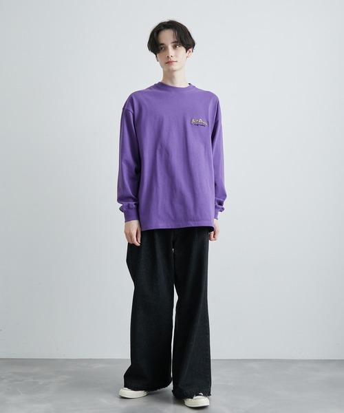 JUNRED(ジュンレッド)の「BENDAVIS ホットドックロングTシャツ(Tシャツ/カットソー・メンズ・ホワイト/パープル/グリーン系その他・M/LL/L)」の14枚目の写真