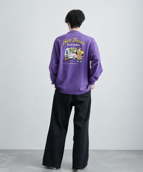 JUNRED(ジュンレッド)の「BENDAVIS ホットドックロングTシャツ(Tシャツ/カットソー・メンズ・ホワイト/パープル/グリーン系その他・M/LL/L)」の15枚目の写真