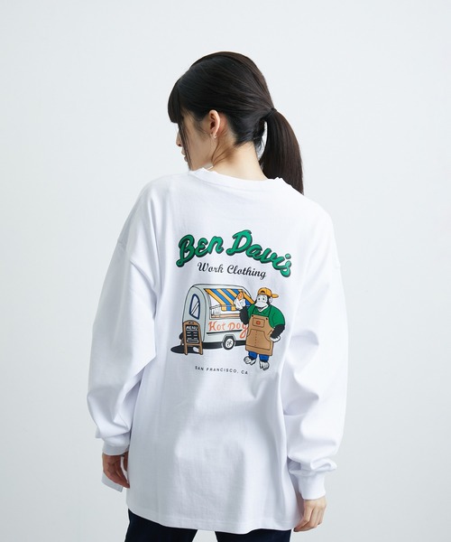 JUNRED(ジュンレッド)の「BENDAVIS ホットドックロングTシャツ(Tシャツ/カットソー・メンズ・ホワイト/パープル/グリーン系その他・M/LL/L)」の18枚目の写真