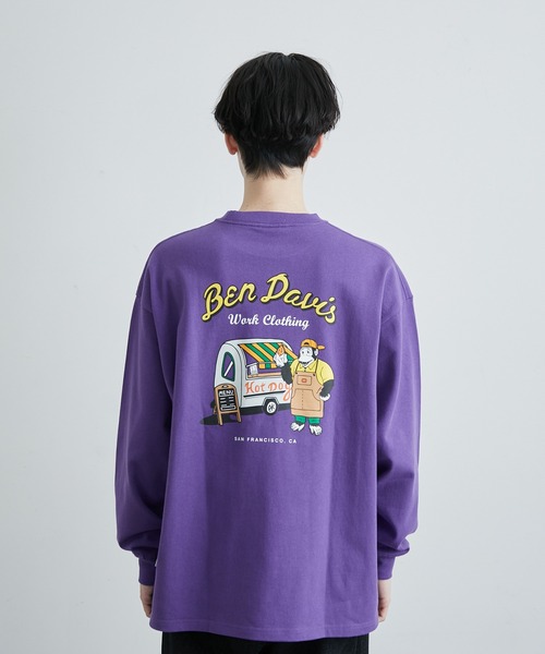 JUNRED(ジュンレッド)の「BENDAVIS ホットドックロングTシャツ(Tシャツ/カットソー・メンズ・ホワイト/パープル/グリーン系その他・M/LL/L)」の22枚目の写真