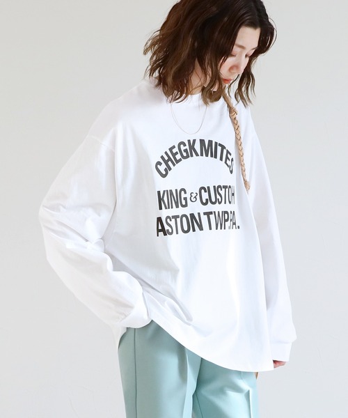 reca(レカ)の「ロゴ入りロンT(Tシャツ/カットソー・レディース・ホワイト/ブルー/ブラック・FREE)」の8枚目の写真