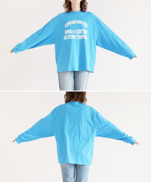 reca(レカ)の「ロゴ入りロンT(Tシャツ/カットソー・レディース・ホワイト/ブルー/ブラック・FREE)」の6枚目の写真