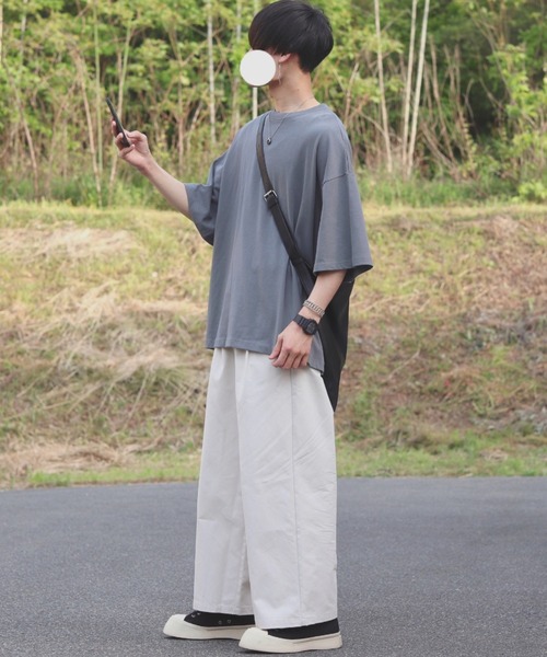 INTER FACTORY（インターファクトリー）の「ファッションインフルエンサー DAISUKE - 2タックルーズボリュームワイドパンツ（その他パンツ・メンズ・アイボリー/ブラック・SMALL/MEDIUM/LARGE）」の9枚目の写真