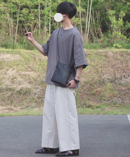 INTER FACTORY（インターファクトリー）の「ファッションインフルエンサー DAISUKE - 2タックルーズボリュームワイドパンツ（その他パンツ・メンズ・アイボリー/ブラック・SMALL/MEDIUM/LARGE）」の14枚目の写真