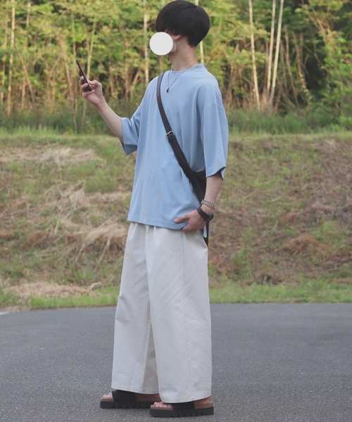 INTER FACTORY（インターファクトリー）の「ファッションインフルエンサー DAISUKE - 2タックルーズボリュームワイドパンツ（その他パンツ・メンズ・アイボリー/ブラック・SMALL/MEDIUM/LARGE）」の15枚目の写真