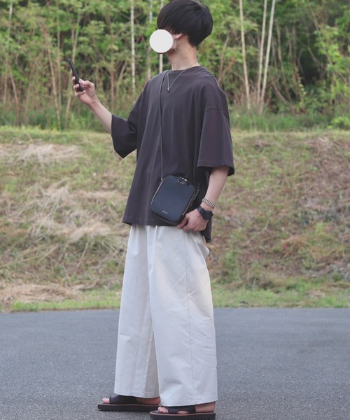 INTER FACTORY（インターファクトリー）の「ファッションインフルエンサー DAISUKE - 2タックルーズボリュームワイドパンツ（その他パンツ・メンズ・アイボリー/ブラック・SMALL/MEDIUM/LARGE）」の16枚目の写真