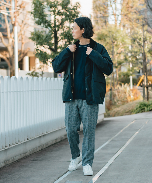 EDIFICE（エディフィス）の「スラブツイード 1タック スラックス【セットアップ着用可】（スラックス・メンズ・ネイビー/ダークブルー・SMALL/MEDIUM/LARGE/X-LARGE）」の4枚目の写真