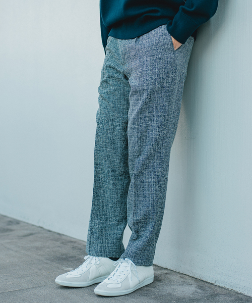 EDIFICE（エディフィス）の「スラブツイード 1タック スラックス【セットアップ着用可】（スラックス・メンズ・ネイビー/ダークブルー・SMALL/MEDIUM/LARGE/X-LARGE）」の5枚目の写真