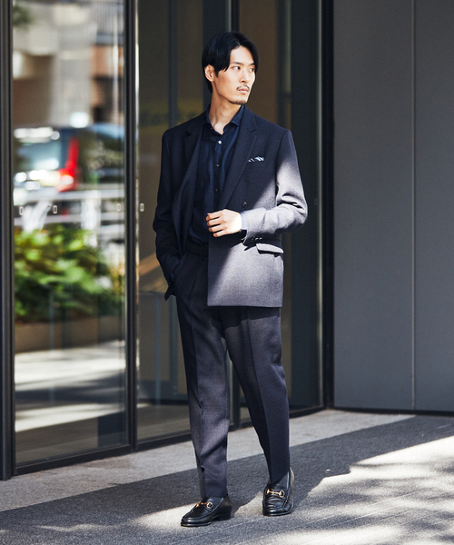 EDIFICE（エディフィス）の「スラブツイード 1タック スラックス【セットアップ着用可】（スラックス・メンズ・ネイビー/ダークブルー・SMALL/MEDIUM/LARGE/X-LARGE）」の10枚目の写真