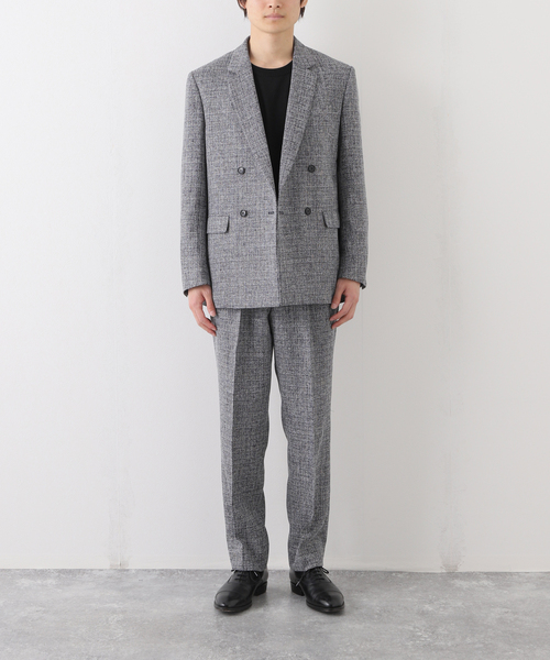 EDIFICE（エディフィス）の「スラブツイード 1タック スラックス【セットアップ着用可】（スラックス・メンズ・ネイビー/ダークブルー・SMALL/MEDIUM/LARGE/X-LARGE）」の12枚目の写真