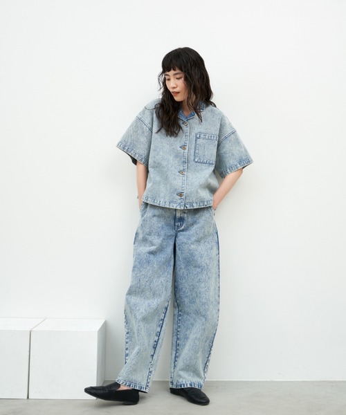 デニム開襟シャツ（シャツ/ブラウス）｜Libra Cue（リブラ