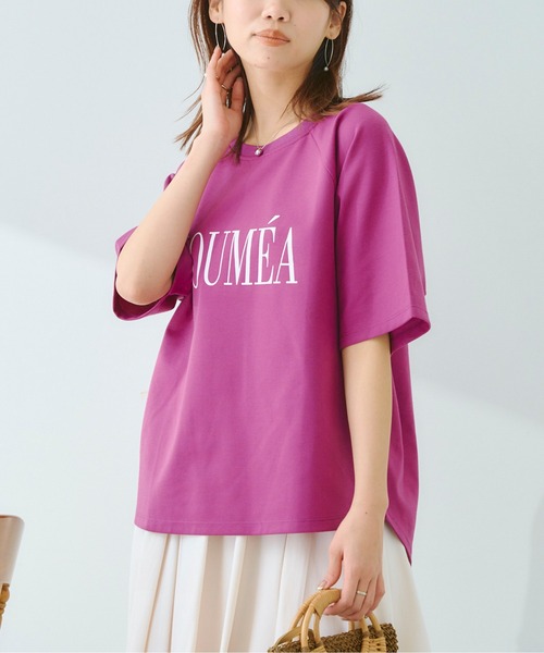 Chez toi（シェトワ）の「ポンチラグランロゴT（Tシャツ/カットソー・レディース・ブラック/オフホワイト/ピンク・FREE）」の8枚目の写真