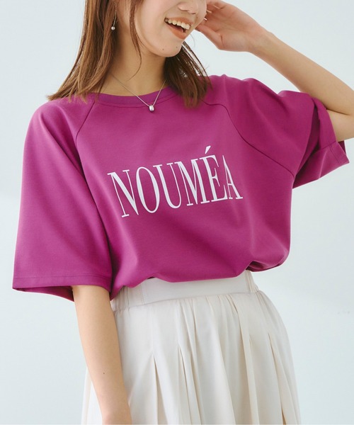 Chez toi（シェトワ）の「ポンチラグランロゴT（Tシャツ/カットソー・レディース・ブラック/オフホワイト/ピンク・FREE）」の13枚目の写真