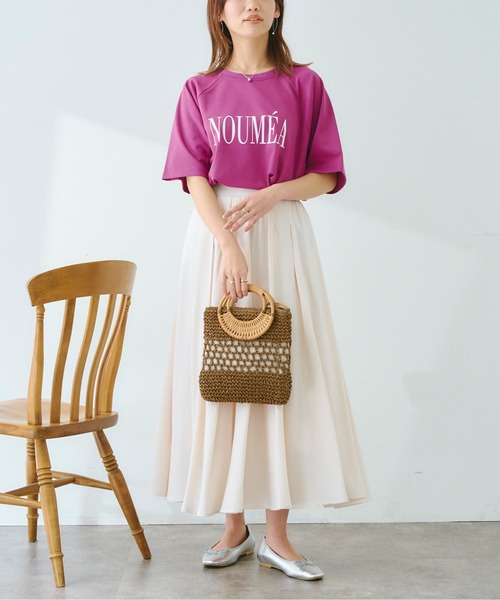 Chez toi（シェトワ）の「ポンチラグランロゴT（Tシャツ/カットソー・レディース・ブラック/オフホワイト/ピンク・FREE）」の20枚目の写真