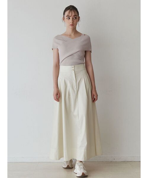 LAGUNAMOON（ラグナムーン）の「クロスリブニットプルオーバー（ニット/セーター・レディース・ブラック/ベージュ/ミント・FREE）」の14枚目の写真