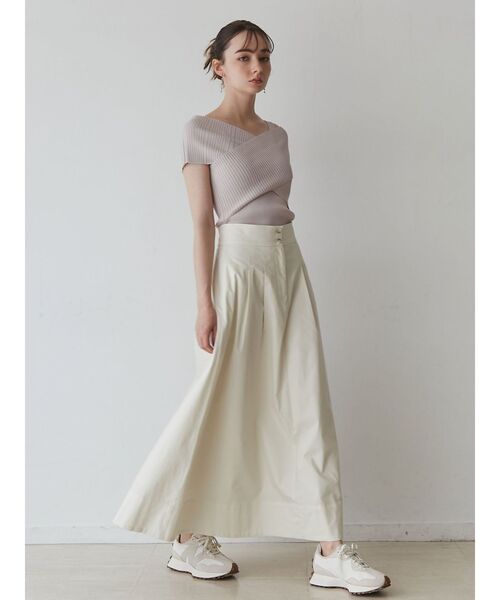 LAGUNAMOON（ラグナムーン）の「クロスリブニットプルオーバー（ニット/セーター・レディース・ブラック/ベージュ/ミント・FREE）」の13枚目の写真