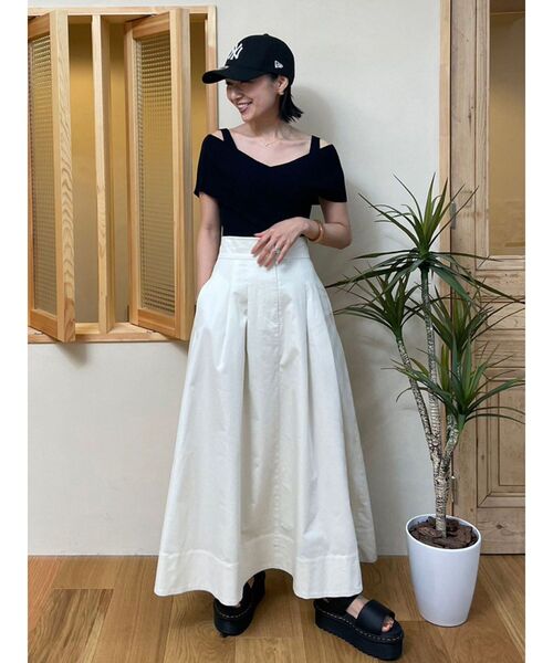 LAGUNAMOON（ラグナムーン）の「クロスリブニットプルオーバー（ニット/セーター・レディース・ブラック/ベージュ/ミント・FREE）」の19枚目の写真