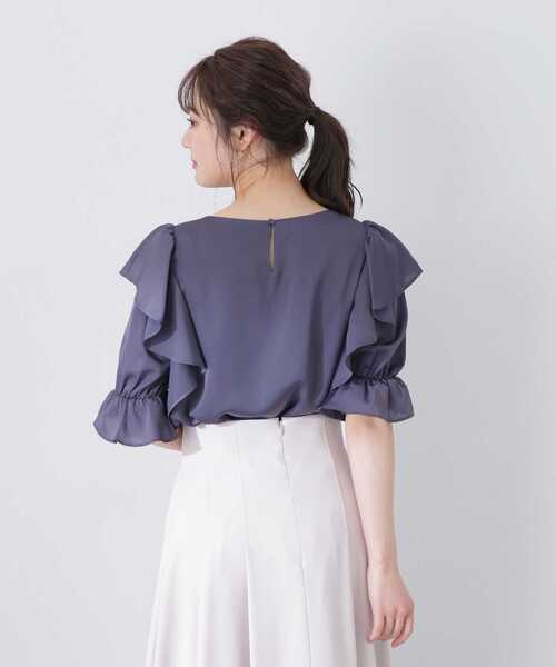 PROPORTION BODY DRESSING(プロポーションボディドレッシング)の「ラッフルブラウス / 1213110402(シャツ/ブラウス・レディース・ダークグレー/グレー/ピンク・FREE)」の19枚目の写真