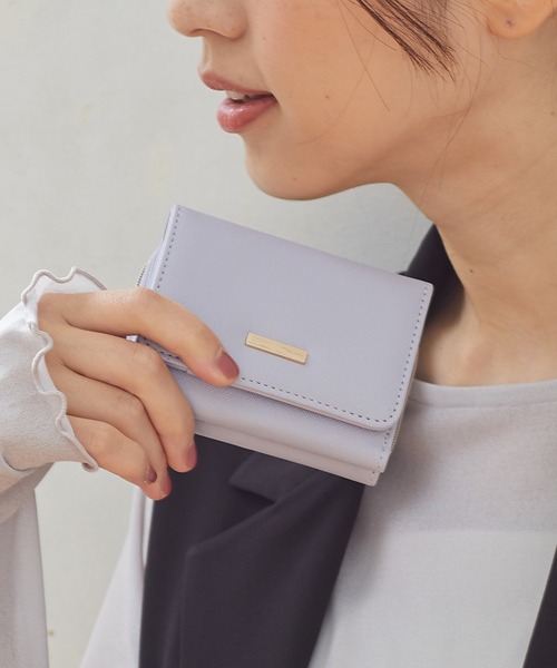 Honeys(ハニーズ)の「ジップウォレット(財布・レディース・グレイッシュベージュ/アイボリー/ブラック/グリーン/ピンク/サックスブルー/イエロー/ラベンダー/ピンク系その他・FREE)」の6枚目の写真