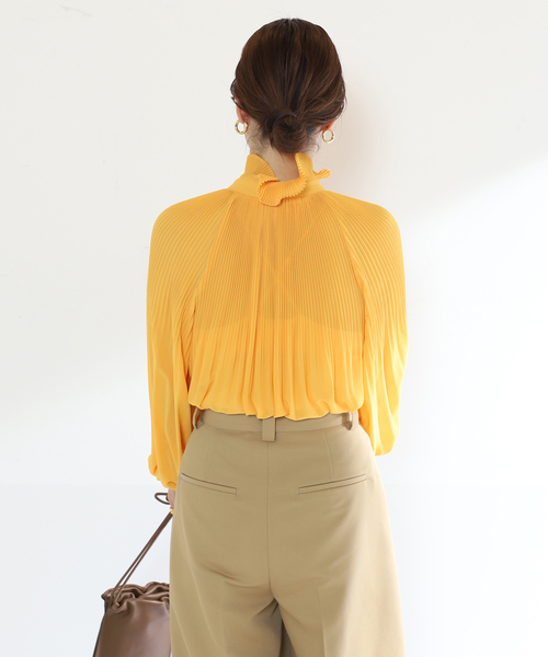 L'UNE/リュンヌ】別注プリーツフリルブラウス（シャツ/ブラウス