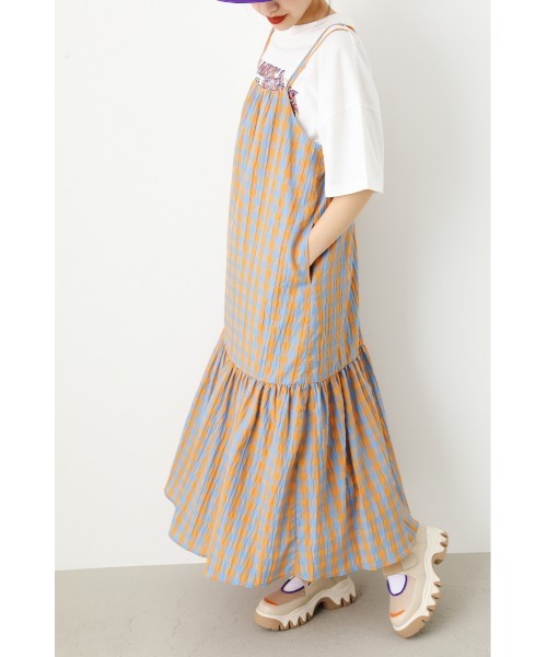 RODEO CROWNS WIDE BOWL（ロデオクラウンズワイドボウル）の「Colorfulギンガムキャミワンピース（ワンピース・レディース・オレンジ系その他/ブルー系その他3/ピンク系その他・FREE）」の12枚目の写真