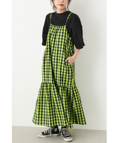 RODEO CROWNS WIDE BOWL（ロデオクラウンズワイドボウル）の「Colorfulギンガムキャミワンピース（ワンピース・レディース・オレンジ系その他/ブルー系その他3/ピンク系その他・FREE）」の17枚目の写真