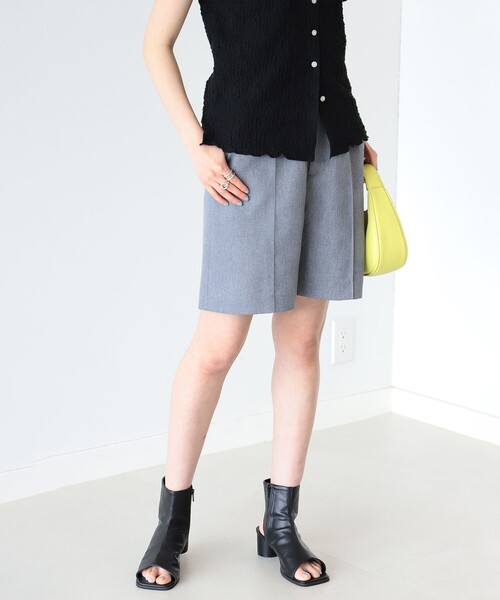 Ray BEAMS（レイビームス）の「Ray BEAMS / ピンタック ショートパンツ（その他パンツ・レディース・ライトグレー/ダークブラウン・0/1）」の7枚目の写真