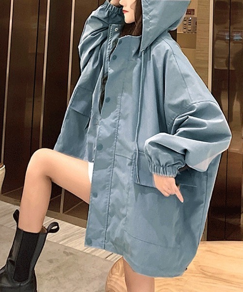 SHEENA(シーナ)の「フーディーマウンテンパーカー(マウンテンパーカー・レディース・ブラック/ブルー・M)」の12枚目の写真
