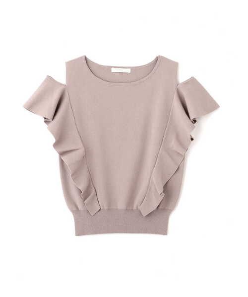 PROPORTION BODY DRESSING(プロポーションボディドレッシング)の「ラッフルオープンショルダーニット / 1213170501(ニット/セーター・レディース・ベージュ/ピンク/オフホワイト/ブルー/ライトグリーン・MEDIUM/SMALL)」の8枚目の写真