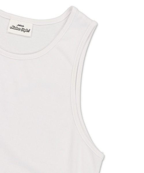 SPINNS（スピンズ）の「無地 タンクトップ（タンクトップ・メンズ・ホワイト・L/M）」の4枚目の写真