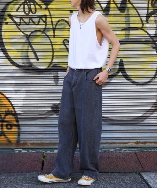 SPINNS（スピンズ）の「無地 タンクトップ（タンクトップ・メンズ・ホワイト・L/M）」の8枚目の写真