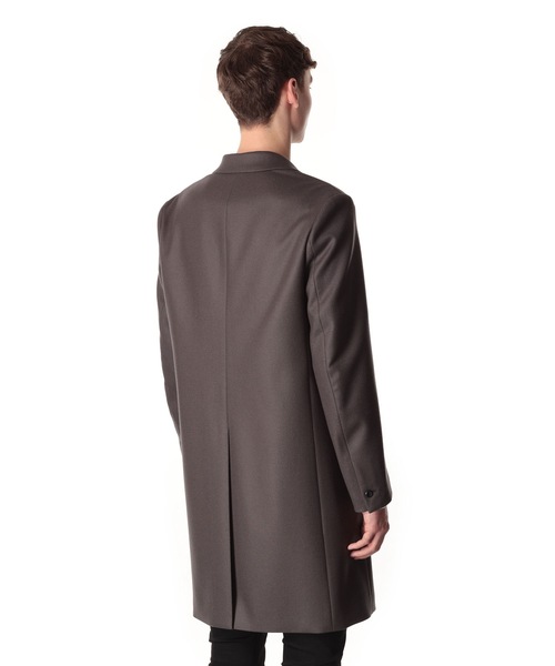 ATTACHMENT(アタッチメント)の「ウール ダブルメルトン テーラード シングル ブレステッドコート / WO DOUBLE MELTON TAILORED SINGLE BREASTED COAT(チェスターコート・メンズ・ダークグレー/ブラック・2/3/1/4)」の4枚目の写真