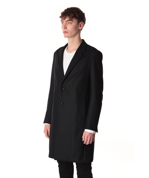 ATTACHMENT(アタッチメント)の「ウール ダブルメルトン テーラード シングル ブレステッドコート / WO DOUBLE MELTON TAILORED SINGLE BREASTED COAT(チェスターコート・メンズ・ダークグレー/ブラック・2/3/1/4)」の9枚目の写真