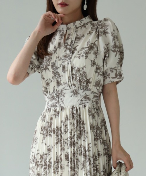 tocco closet(トッコ クローゼット)の「【ZOZO限定】2WAYピンタックネックプリーツワンピース(ワンピース・レディース・ブラック/ピンク/その他/その他2・M)」の1枚目の写真