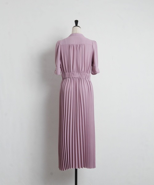 tocco closet(トッコ クローゼット)の「【ZOZO限定】2WAYピンタックネックプリーツワンピース(ワンピース・レディース・ブラック/ピンク/その他/その他2・M)」の8枚目の写真