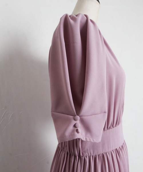 tocco closet(トッコ クローゼット)の「【ZOZO限定】2WAYピンタックネックプリーツワンピース(ワンピース・レディース・ブラック/ピンク/その他/その他2・M)」の12枚目の写真
