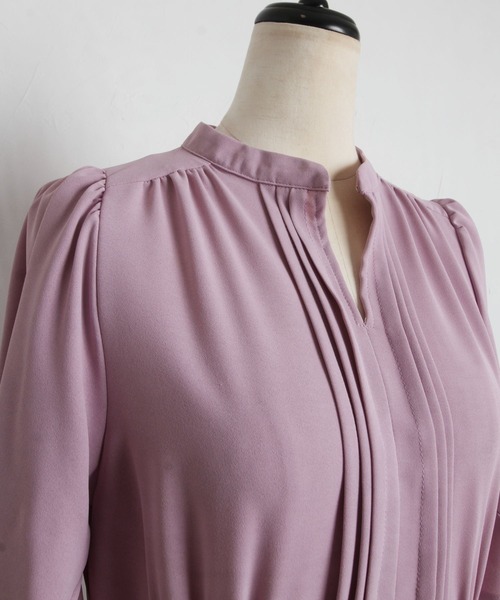 tocco closet(トッコ クローゼット)の「【ZOZO限定】2WAYピンタックネックプリーツワンピース(ワンピース・レディース・ブラック/ピンク/その他/その他2・M)」の9枚目の写真